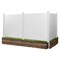 Vevor 2 Panels Vinyl Privacy Screen with Galvanized Metal Stakes 50x50 in White TJ-SKU1 - alternate 1