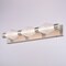 Vaxcel Fairmont 3-Light Vanity Light, Satin Nickel, Art Deco, Clear Ribbed Glass, 25.5-In. Wide W0587 - alternate 8