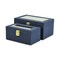Homeroots 10" Navy Blue Solid Wood Box 489366 - alternate 6