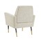 Homeroots 32" Beige And Black And Gold Linen Arm Chair 533826 - alternate 5