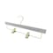 Nahanco 14in High Gloss White Wooden SlimLine Pant/Skirt Hanger w/ Padded Clips and Gold Hardware, 50PK SL70514RC50GH - alternate 4