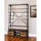 Homeroots 94" Black And Brown Distressed Copper and Wood Four Tier Library Bookcase with Four Drawers 380587 - alternate 9