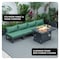 Leisuremod Chelsea 5-Pc Aluminum Sectional & Fire Pit Set, Weather-Resistant, 6-Person CSFBL-4LGR - alternate 9