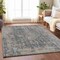 Homeroots 8' X 10' Charcoal And Silver Abstract Washable Indoor Outdoor Area Rug 616607 - alternate 8