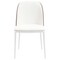 Leisuremod Tule Dining Side Chair with Leather Seat and White Powder-Coated Steel Frame, Walnut/White, 2PK TWCWN18W2 - alternate 9