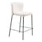 Homeroots Set of Two 26" Cream And Black Faux Leather And Steel Counter Height Bar Chairs 555760 - alternate 9