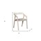 Homeroots White Solid Wood Open Back Dining Arm Chair 522065 - alternate 7