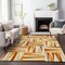 Homeroots 5' X 8' Orange Ivory And Copper Geometric Washable Indoor Outdoor Area Rug 598287 - alternate 7