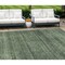 Homeroots 10' X 14' Olive Green And Gray Striped Washable Indoor Outdoor Area Rug 588111 - alternate 1