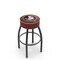 Holland Bar Stool Co 25" Florida State Head Cushion Seat, Blk Wrinkle Base Swivel Bar Stool L8B125FSU-HD - alternate 1