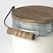 Homeroots Set Of Three Rustic White Metal Storage Cans, 3PK 392587 - alternate 7