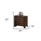 Homeroots 25" Brown Wood Two Drawer Nightstand 374190 - alternate 7