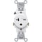 Leviton 20A White Heavy-Duty 6-20R Grounding Single Outlet S12-05821-0WS - alternate 1