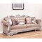 Homeroots 42" Rosegold Velvet Sofa And Toss Pillows With Silver Legs 348648 - alternate 5