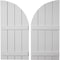 Ekena Millwork Smooth 4 Board Joined Board-n-Batten w/Quarter Round Arch Top Faux Wood Shutters, 22W x 84H, PR SHUBJQ22X84SMPR - alternate 1