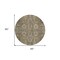Homeroots 8' Brown Gray And Charcoal Round Oriental Washable Indoor Outdoor Area Rug 582058 - alternate 6