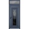 Vdomdoors Steel Door Ballucio 6044 Gray Graphite Top Exterior Window Stainless Inserts Single Modern Painted- BALLUCIO6044EXD-GRE-W36xH80+16-RH-I - alternate 1