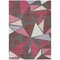 Homeroots 9' X 12' Burgundy Pink And Charcoal Geometric Washable Indoor Outdoor Area Rug 600358 - alternate 6