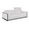 Homeroots 89" White Italian Leather Sofa With Chrome Legs 476519 - alternate 6