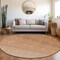 Homeroots 8' Copper And Beige Round Ombre Washable Indoor Outdoor Area Rug 595825 - alternate 5