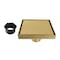 Kingston Brass 6" Stainless Steel Square Shower Drain with Hair Catcher, Brushed Brass BSF6627 - alternate 1