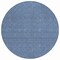 Homeroots 8' Navy Blue And Ivory Round Geometric Washable Indoor Outdoor Area Rug 595663 - alternate 8