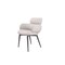 Homeroots Light Gray and Black Faux Leather and Metal Dining Arm Chair 719325 - alternate 5