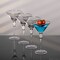 Dinewares 4 Piece Premium Clear Stem Crystal Martini Glasses with Gold Rim and Diamond-like QI004760.SI.4 - alternate 10