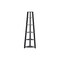 Homeroots 71" Gray Wood Five Tier Corner Bookcase 332941 - alternate 5
