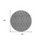 Homeroots 8' Gray Silver And Charcoal Round Floral Washable Indoor Outdoor Area Rug 582274 - alternate 6