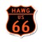 Signmission Hawg Us 66, 12 Inch X 12 Inch, Plastic Sign SHI-P-12-478 - alternate 1