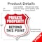 Signmission Private Property Shield Sign Private Pro, 12 inch X 12 inch, Plastic Sign, 2PK SHI-P-2PACK-12-444 - alternate 5