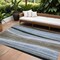 Homeroots 9' X 12' Brown Blue And Gray Abstract Washable Indoor Outdoor Area Rug 603675 - alternate 1