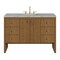 James Martin Vanities Hudson 48" Single Vanity, Honey Oak w/ 3 CM Victorian Silver Silestone Top 435-V48-HNO-3VSL - alternate 1