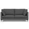 Homeroots 76" Gray Fabric Sofa With Black Legs 640972 - alternate 1