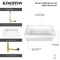 Kingston Brass 66-Inch Acrylic Rectangular 3-Wall Alcove Tub Combo w/ Waste and Overflow Drain, Right Hand Drain CVTAP663222R6 - alternate 4