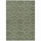 Homeroots 3' X 5' Olive Green Fern Green And Silver Geometric Washable Indoor Outdoor Area Rug 615212 - alternate 9