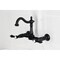 Kingston Brass Two-Handle Wall Mount Bridge Kitchen Faucet, Matte Black KS1260BAL - alternate 3