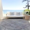 Homeroots 8' Pewter And Gray Round Aztec Washable Indoor Outdoor Area Rug 615556 - alternate 7