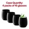 Smarty Had A Party 12 oz. Black Elegant Stemless Plastic Wine Glasses (64 Glasses), 64PK 3712-BK-CASE - alternate 9