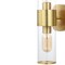 Jonathan Y Quinn 15.5" 2-Light Mid-Century Modern Iron/Acrylic LED Sconce, Brass Gold/Clear JYL9913A - alternate 9