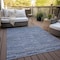 Homeroots 5' X 8' Navy Blue And Denim Blue Striped Washable Indoor Outdoor Area Rug 587909 - alternate 9