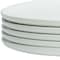 Homeroots White Six Piece Round Coupe Porcelain Service For Six Dinner Plate Set 483483 - alternate 5