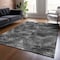 Homeroots 5' X 8' Gray Charcoal And Silver Abstract Washable Indoor Outdoor Area Rug 587135 - alternate 8