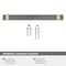 Amerock Overton 6-5/16 in 160 mm Center-to-Center Black Chrome/Brushed Gold Cabinet Pull BP36683BCRBGL - alternate 4
