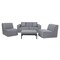 Deko Living 4 Place Seating Gray Outdoor Compressed Foam Sectional Sofas and Ottoman Set COP30017 - alternate 8