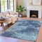 Homeroots 9' X 12' Blue And Ivory Abstract Washable Indoor Outdoor Area Rug 630643 - alternate 1