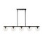 Jonathan Y Luca Parisian 45.5" 5-Light Modern Glam Iron Globe Linear LED Pendant, Black/Clear JYL7572B - alternate 10