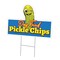 Signmission Pickle Chips 2 Die Cut Yard & Stake outdoor plastic coroplast window, C-DC-1216-DS-Pickle Chips 219 C-DC-1216-DS-Pickle Chips 219 - alternate 1