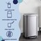 Happimess Ashley Rectangular 8-Gallon Trash Can with Soft-Close Lid with FREE Mini Trash Can, Platinum SIlver HPM1008A - alternate 7